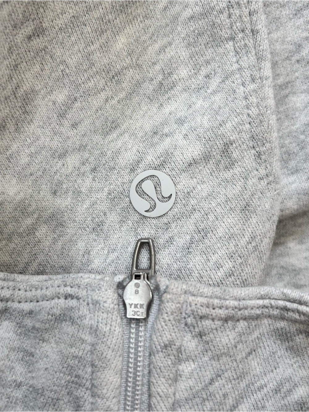 Lululemon steady state half zip mock collar oversize gray crop fleece sweatshirt - Picture 13 of 15